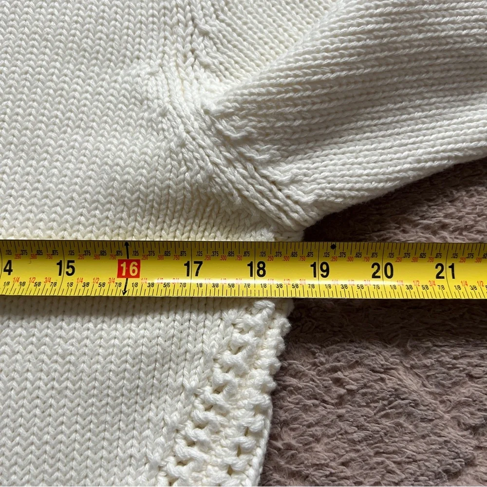 Sundance Cropped Coquette Cottage Sweater Women's‎ Size M - Picture 6 of 9